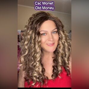 CSC Monet Old Money Curly Brown Wig